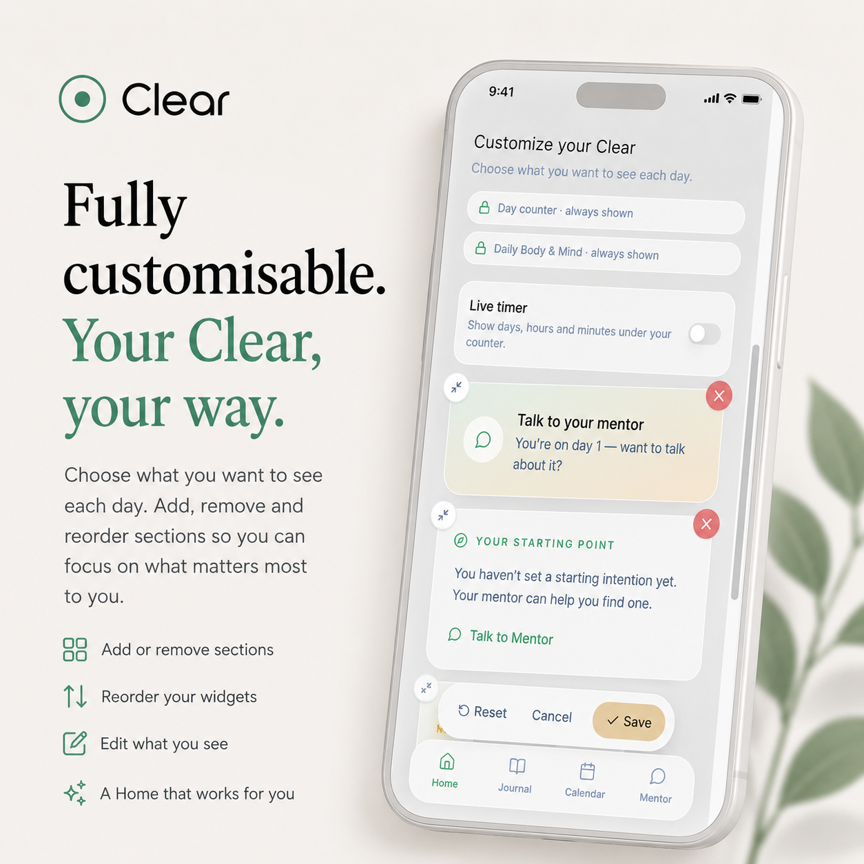 Clear - Track. Reflect. Keep Going.